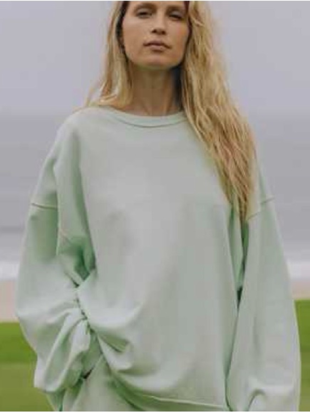 Oversized Mint Green Crewneck from Daily Drills